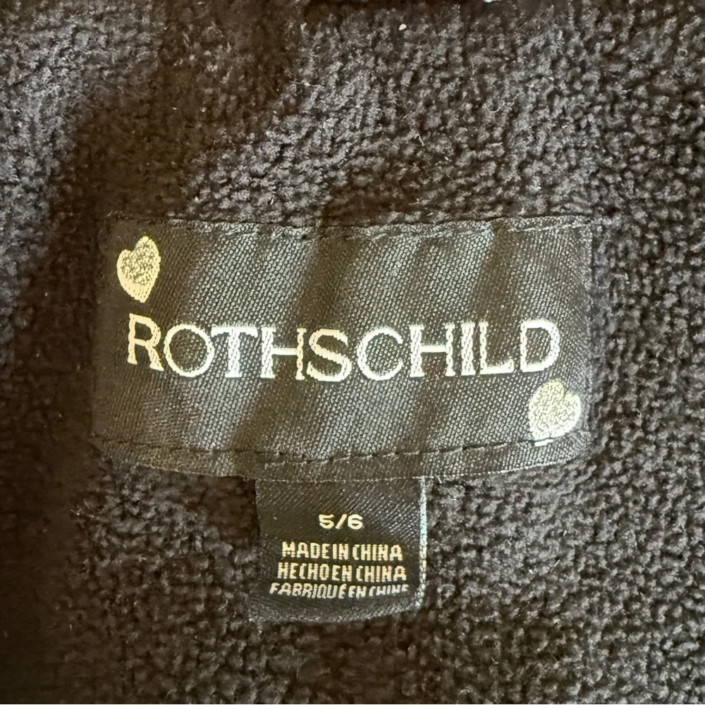 Rothschild‎ Black and Gray Leopard Print Girls Puffer Jacket Size 5/6